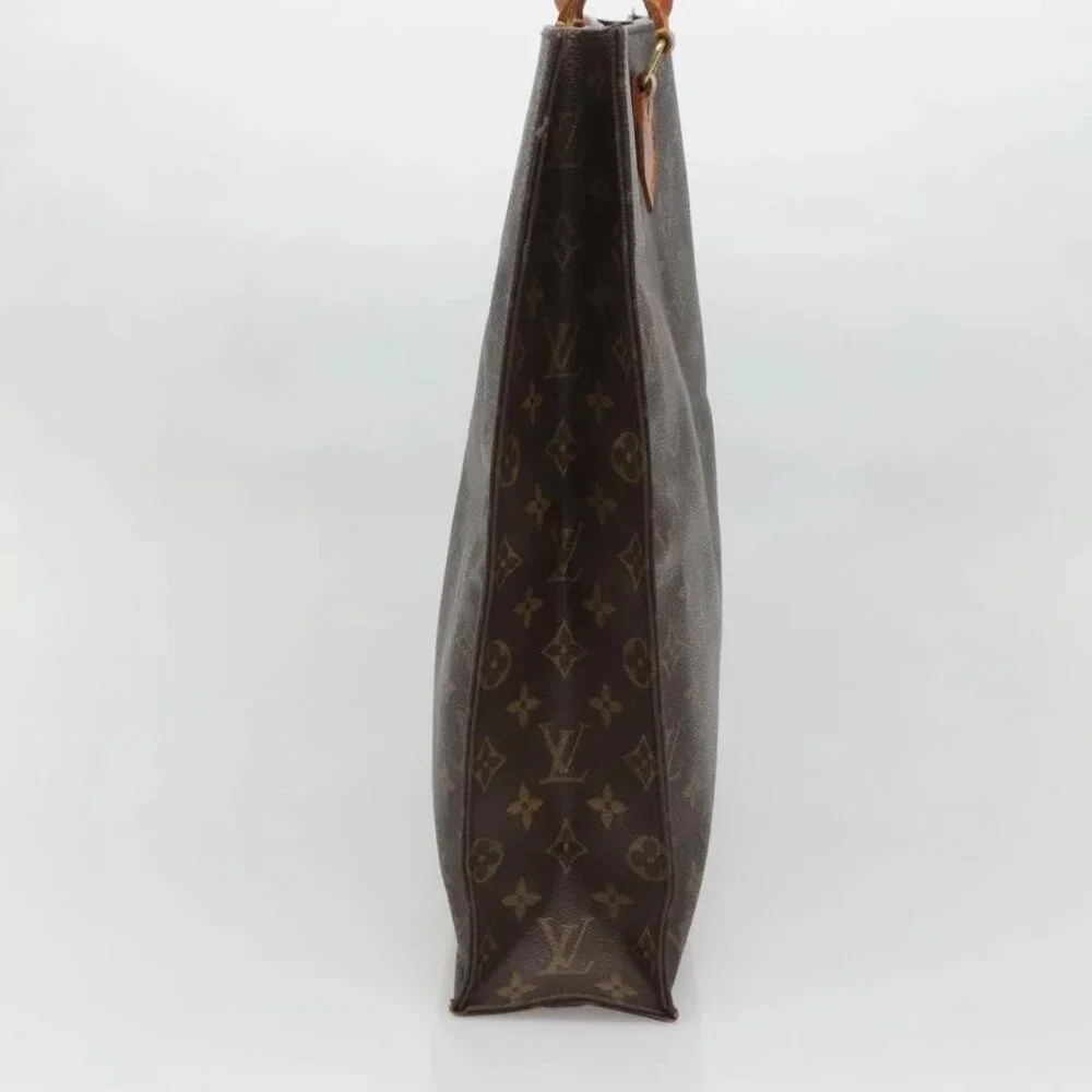 LOUIS VUITTON Monogram Sac Plat Hand Bag M51140 LV Auth 137345